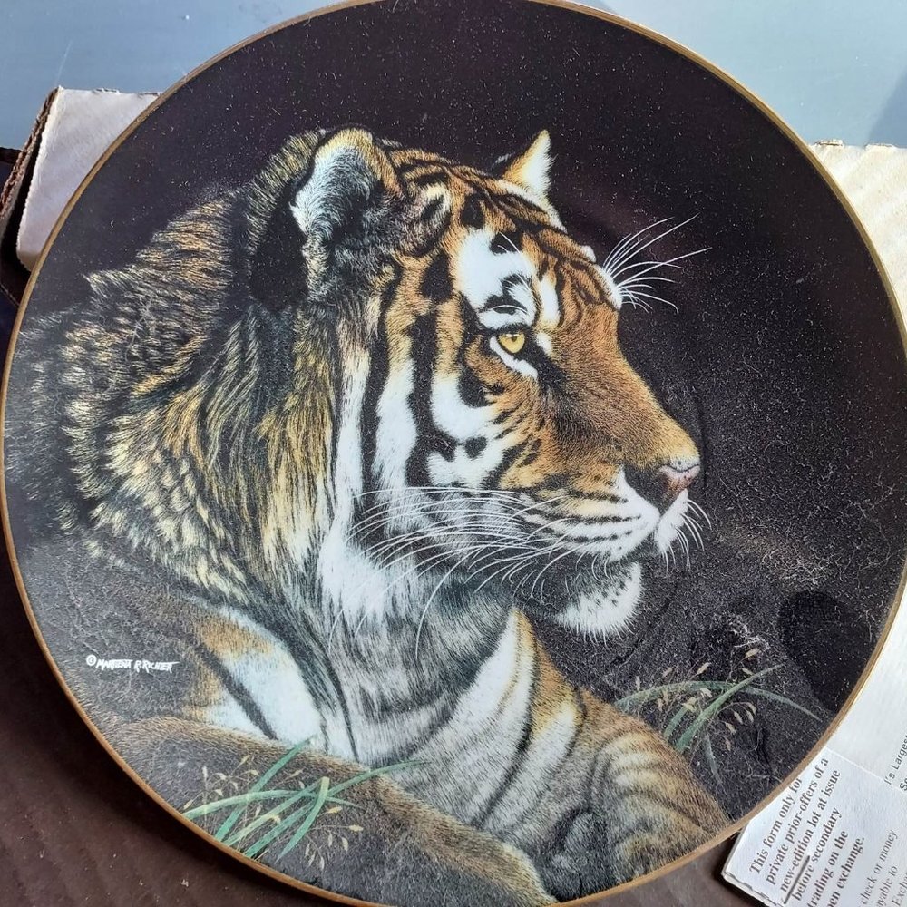 Vintage Collector Plate, "Siberian Tiger", Hamilton Collection